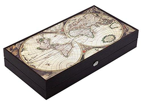 Antique Map Backgammon Set - (Winny Antik Harita Tavla) - LV'S Global Media