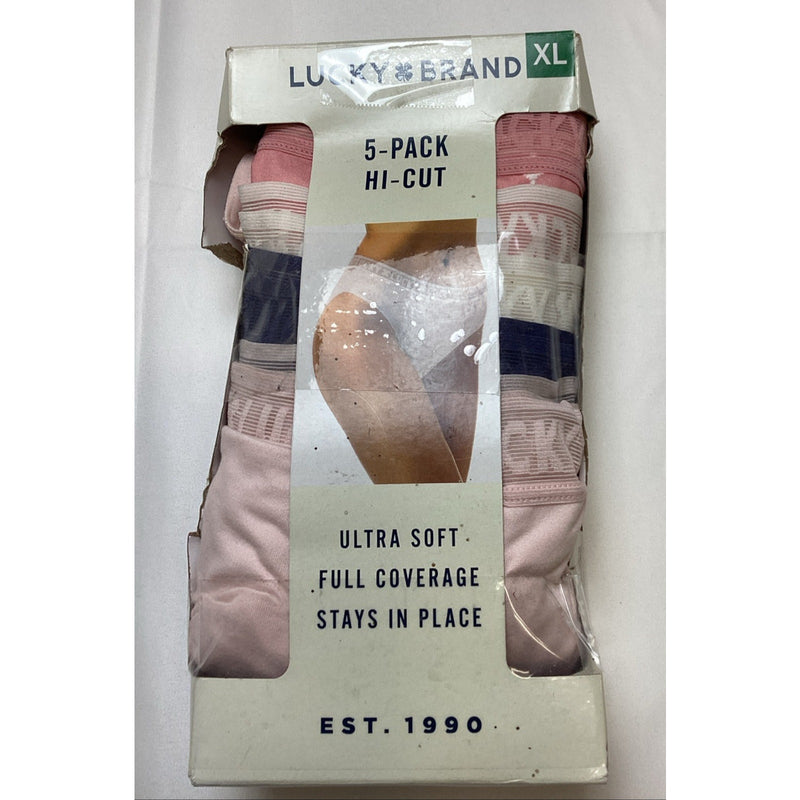 Lucky Brand Ladies' Hi Cut, 5-Pack Ultra Soft Panties, Size: XL - Damaged Box