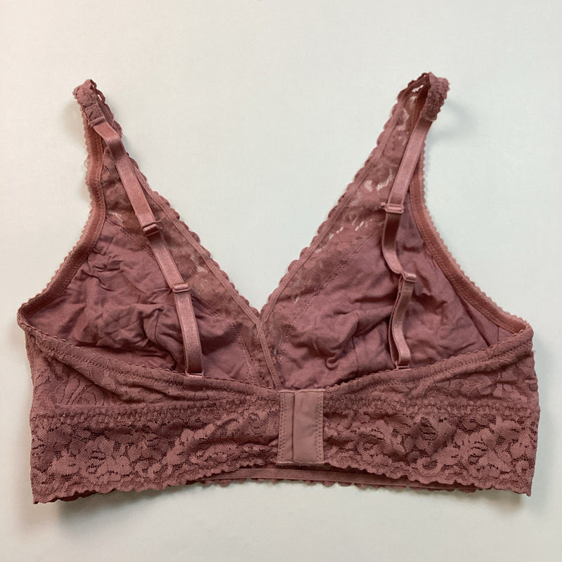 Felina Wireless Lace Bralette, Mauve/Pink, Large