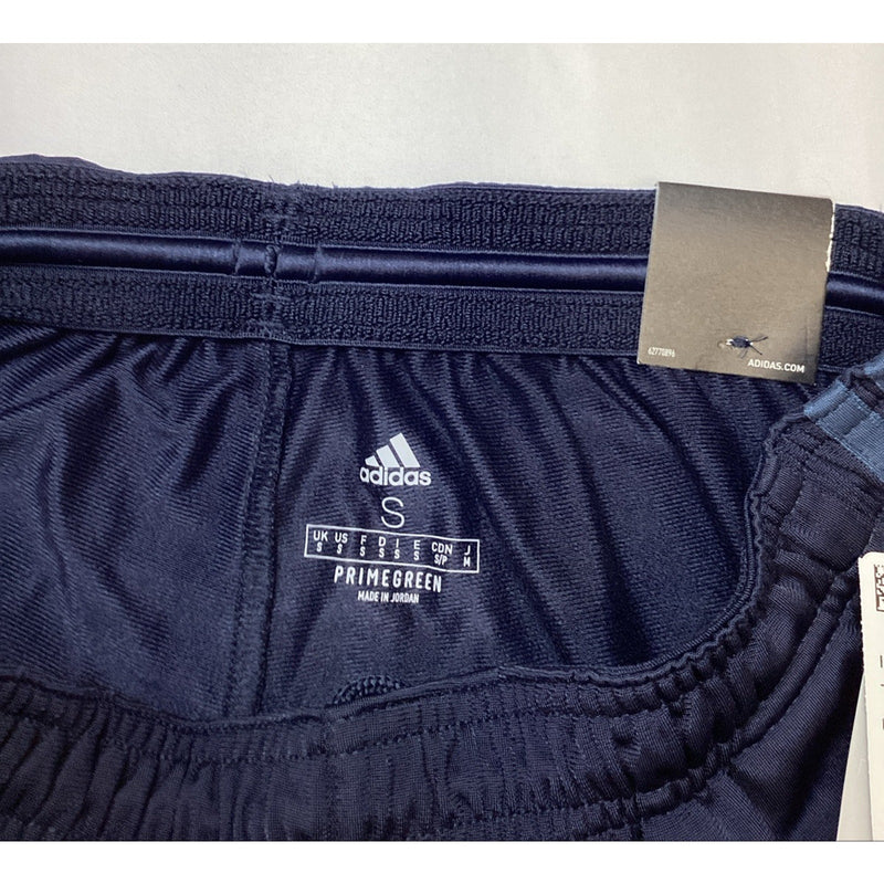 Men's Adidas Tricot Zip Leg Athletic Track Pants, Navy w/Blue Stripes, Size: S