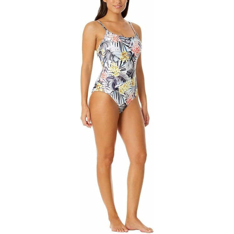 Hurley Women's Floral Pattern One Piece Swimsuit, UPF 50+, Size: Small