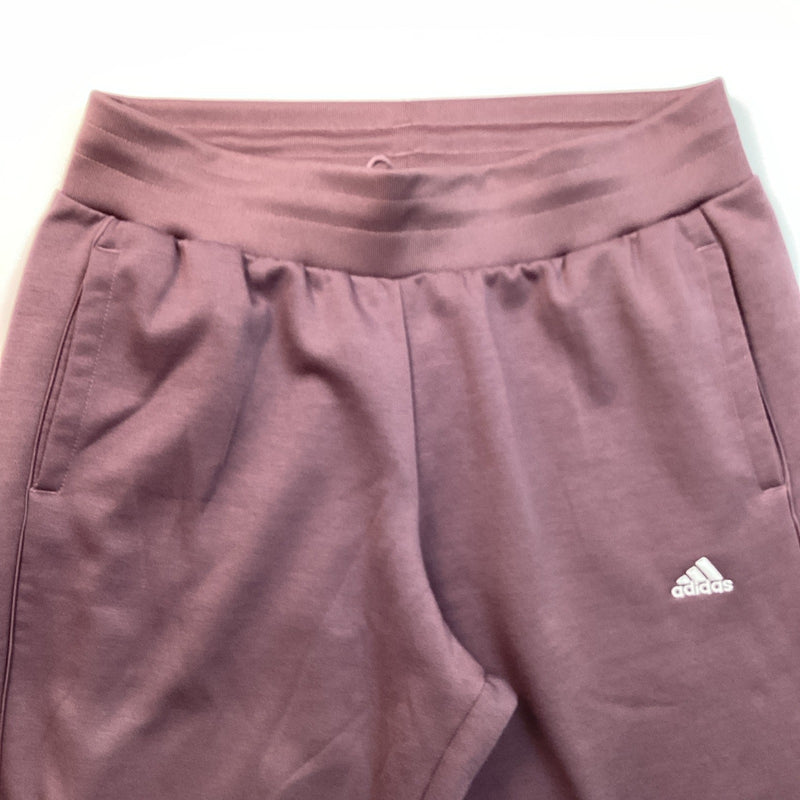 Adidas Ladies' Relaxed Fit Tapered Legs Fleece Pant - Purple (Shadow Fig) Size L