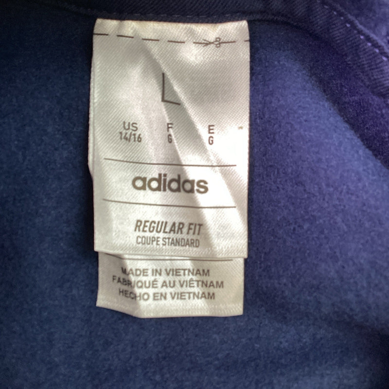 Adidas Boys Youth Pull-Over Hoodie w/Kangaroo Pocket, Royal Blue, L 14/16