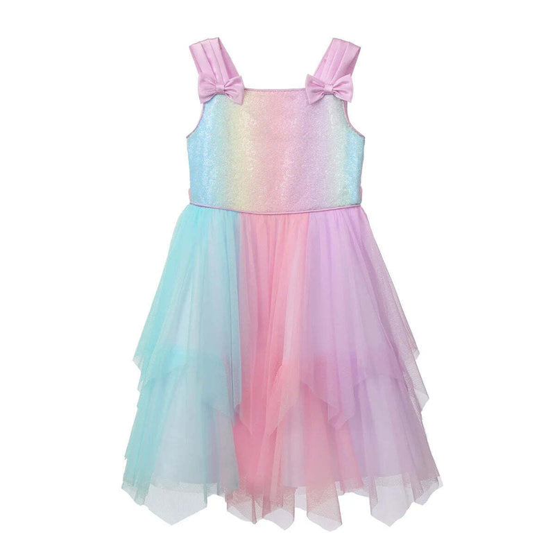 Jona Michelle Toddler Girl's Spring Dress, Pink Rainbow, Size: 3T, New w/o Tags