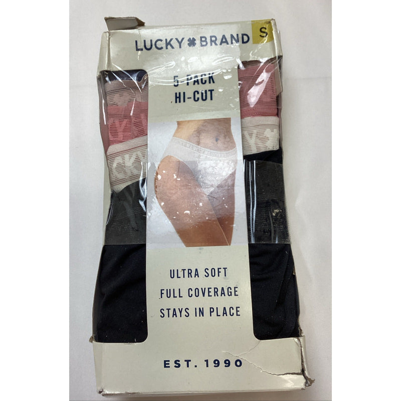 Lucky Brand Ladies' Hi Cut, 5-Pack Ultra Soft Panties, Size: Small - Damaged Box