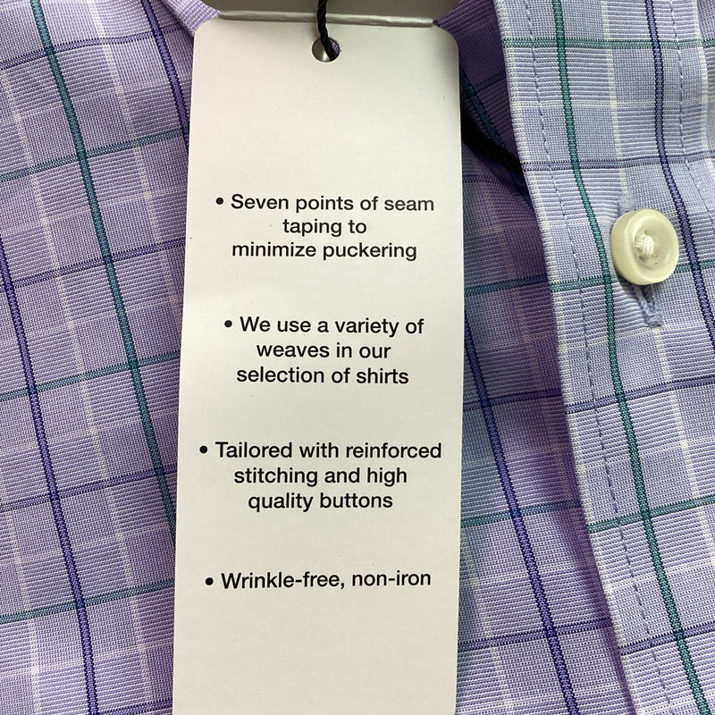 Kirkland Signature Traditional Fit Long Sleeve Dress Shirt, Blue Size 16.5-36/37