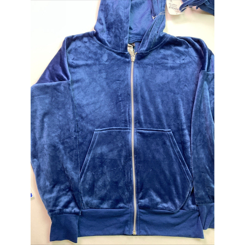 Felina Ladies 2-Piece Soft Luxe Velour Zip Hoodie & Jogger Set, Sodalite Blue XS