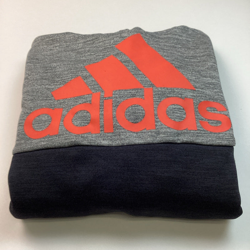 Adidas Boys Youth Pull-Over Hoodie, Black & Gray, Size: M 10/12