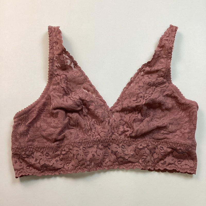 Felina Wireless Lace Bralette, Mauve/Pink, Large