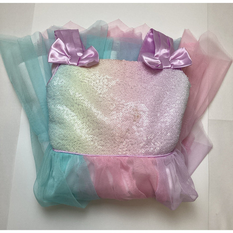 Jona Michelle Toddler Girl's Spring Dress, Pink Rainbow, Size: 3T, New w/o Tags
