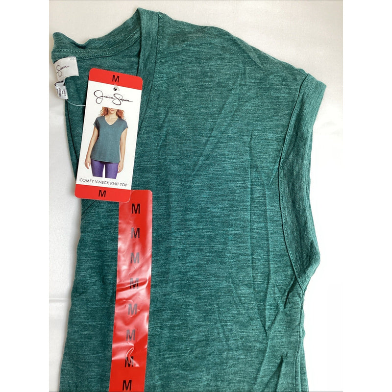 Jessica Simpson Ladies' Comfy V-Neck Knit Top, Pacific Green, Size: Medium