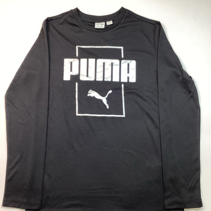 Puma Youth Boys Long Sleeve Shirt, Black, Size M (10/12)