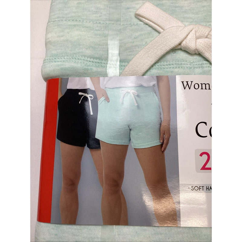 Women's 32 Degrees Cool Ultra Soft Cotton Blend Pull on Shorts 2-Pack, Size: M