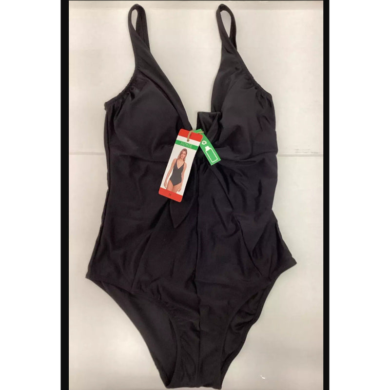 Alyned Together Women's One-Piece Swimsuit, Black Solid, Size: Medium