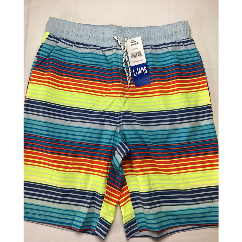 Eddie Bauer Youth Boys Swim Trunks & T-shirt 2-Piece Set, Yellow, Size: L-14/16