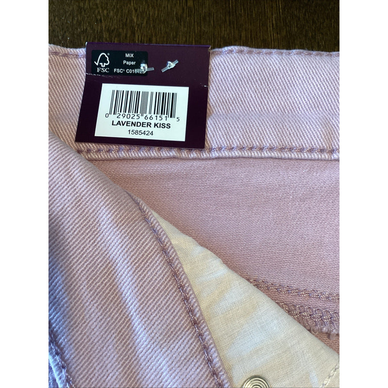 Gloria Vanderbilt Women's Amanda Shorts High Rise, Lavender Kiss, Size: 14