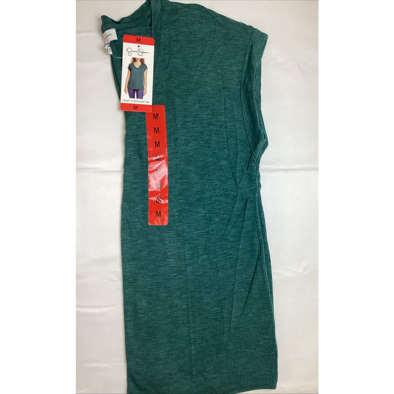 Jessica Simpson Ladies' Comfy V-Neck Knit Top, Pacific Green, Size: Medium