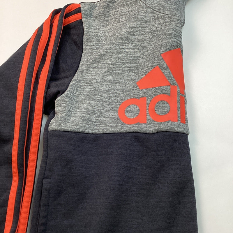 Adidas Boys Youth Pull-Over Hoodie, Black & Gray, Size: M 10/12