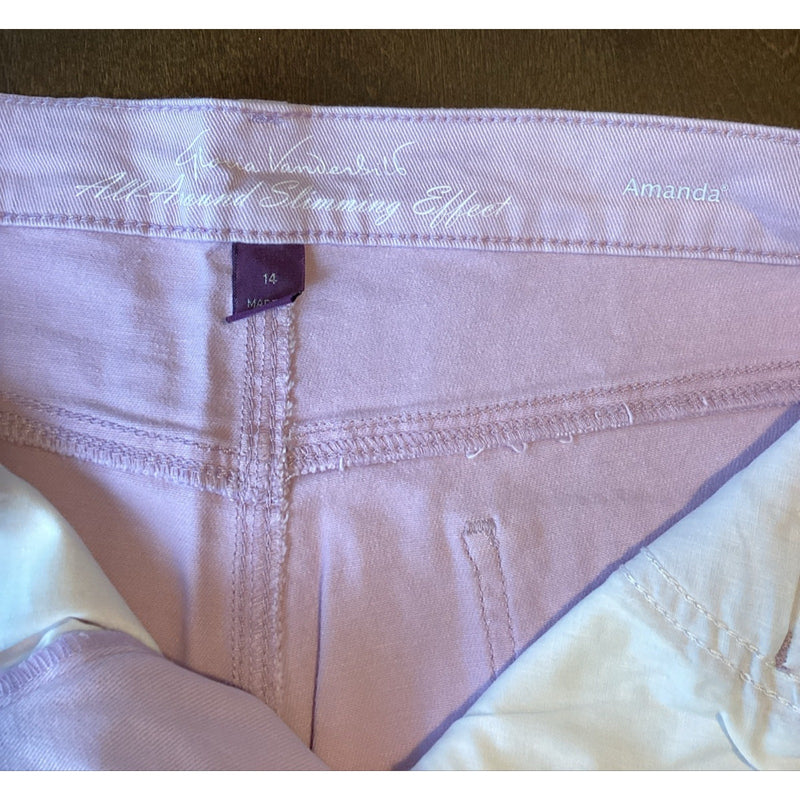 Gloria Vanderbilt Women's Amanda Shorts High Rise, Lavender Kiss, Size: 14