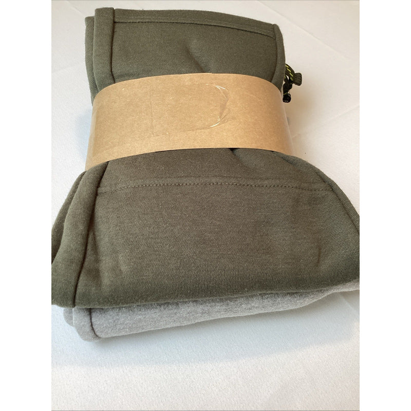 Lee Youth Boys Jogger Pants 2-Pack Zipper Pocket Rugged Knee Green & Gray -S 7/8