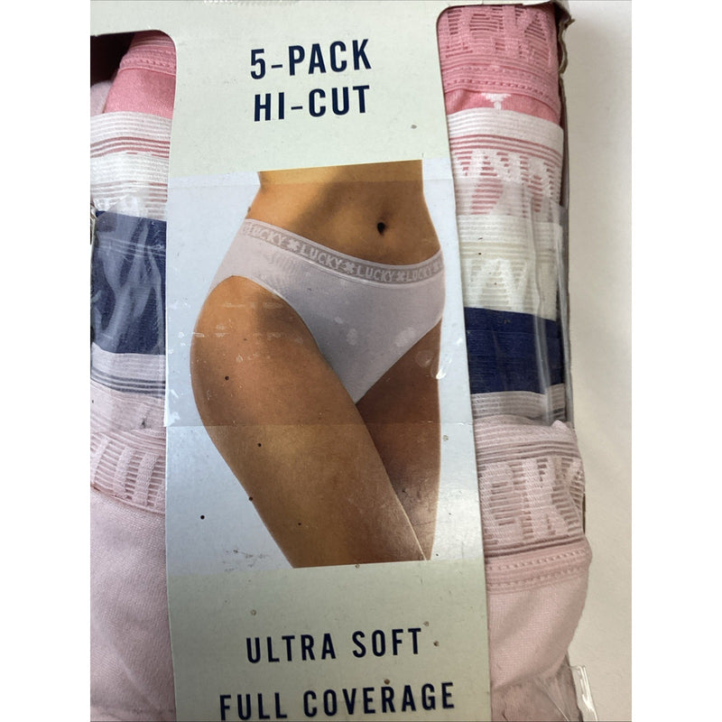 Lucky Brand Ladies' Hi Cut, 5-Pack Ultra Soft Panties, Size: XL - Damaged Box