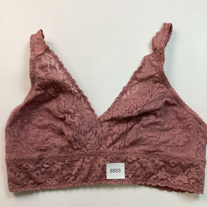 Felina Wireless Lace Bralette, Mauve/Pink, Large