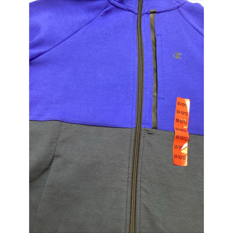 Boys 8-20 Champion Active Zip Up Hoodie Breathable Pockets, Blue, Size: M-10/12