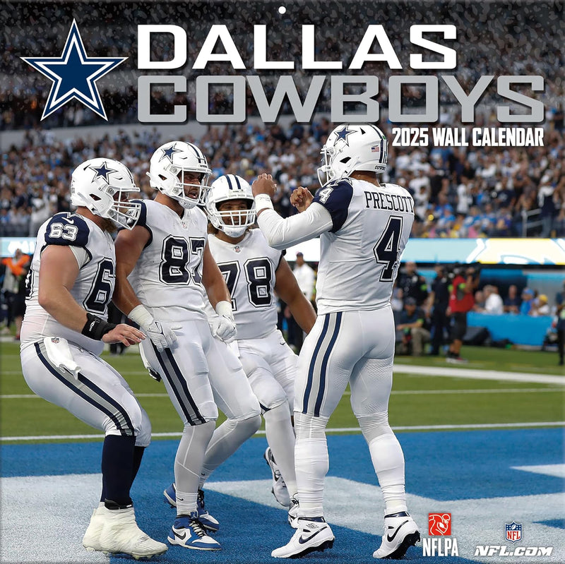 Dallas Cowboys 2025 12x12 Team Wall Calendar