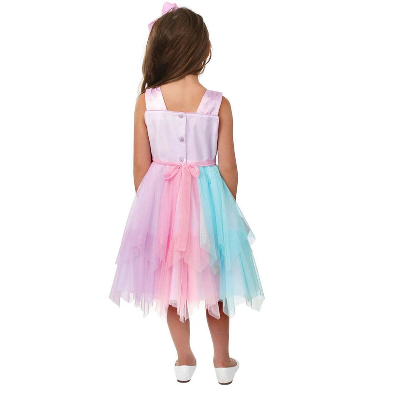 Jona Michelle Toddler Girl's Spring Dress, Pink Rainbow, Size: 3T, New w/o Tags