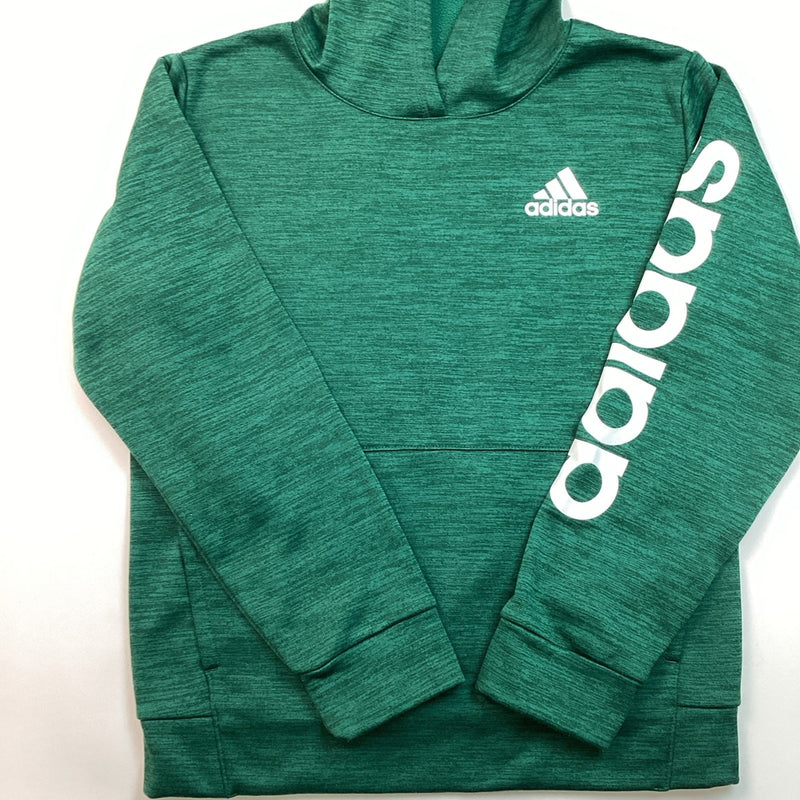 Adidas Boys Youth Pull-Over Hoodie, Green, Size: M 10/12