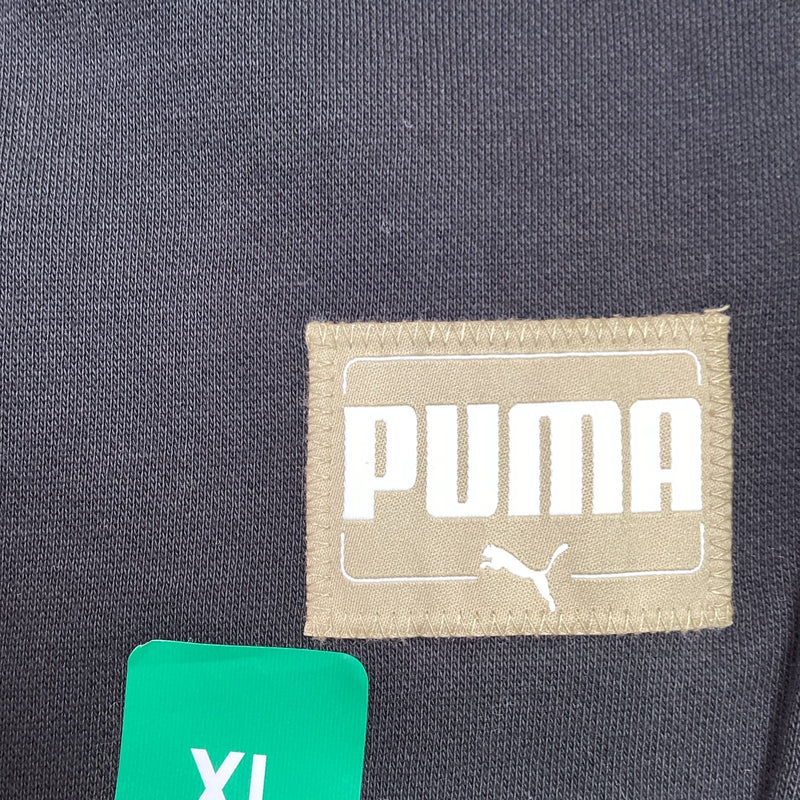 Puma Ladies' Fleece Long Sleeve Crewneck Sweatshirt Pullover, Black, Size: XL