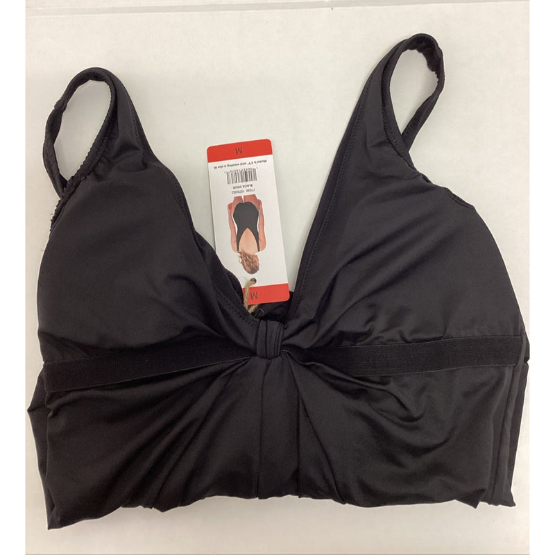 Alyned Together Women's One-Piece Swimsuit, Black Solid, Size: Medium