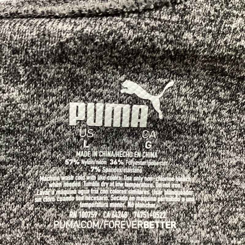 Puma 2-Pack Seamless Sports Bra Convertible Back, Black/Gray, Size L -Open Box