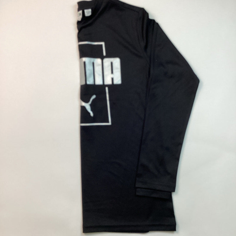 Puma Youth Boys Long Sleeve Shirt, Black, Size M (10/12)