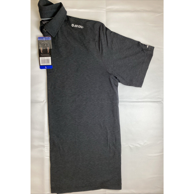 Hi-Tec Super Soft Stretch Men's Polo Shirt Short Sleeve, Black, Size: Large