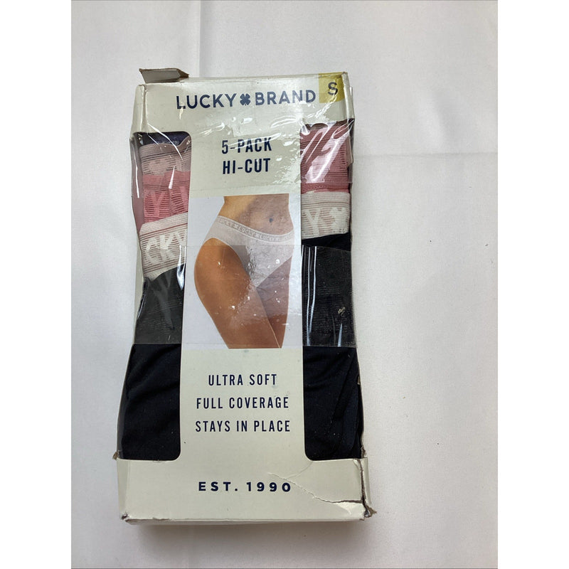 Lucky Brand Ladies' Hi Cut, 5-Pack Ultra Soft Panties, Size: Small - Damaged Box