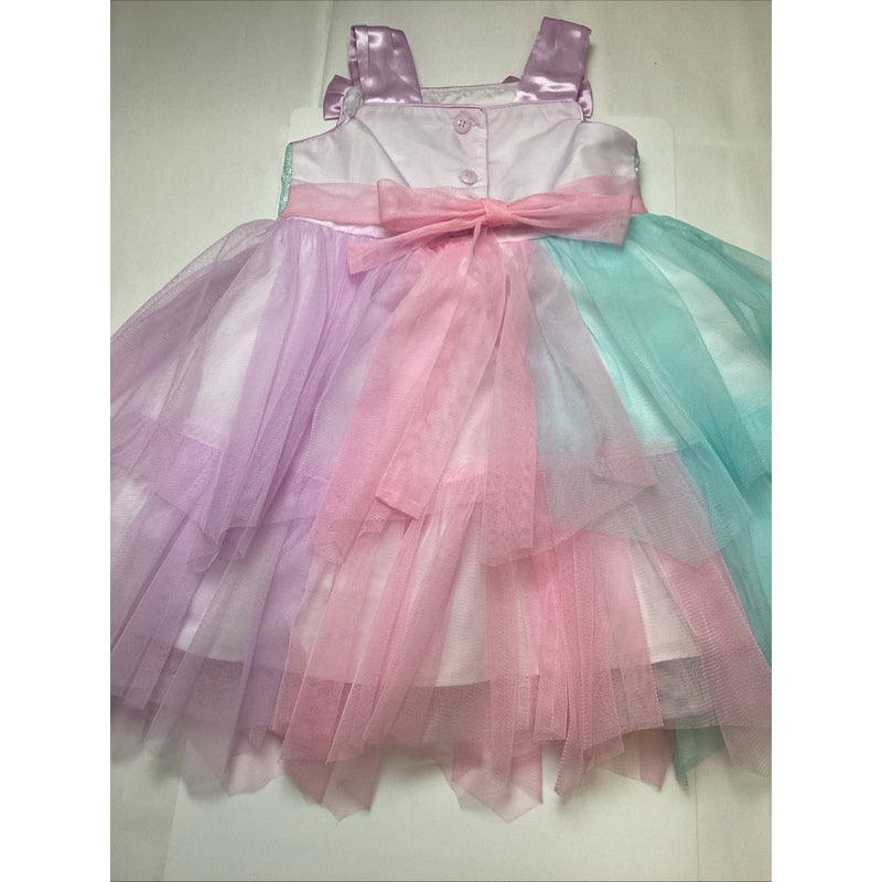 Jona Michelle Toddler Girl's Spring Dress, Pink Rainbow, Size: 3T, New w/o Tags