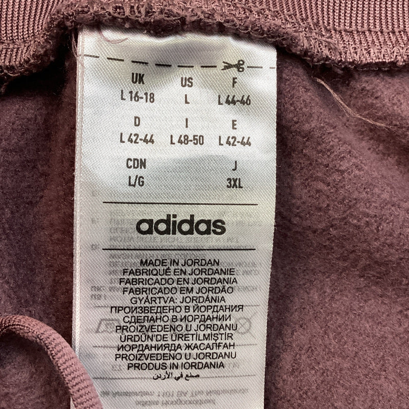 Adidas Ladies' Relaxed Fit Tapered Legs Fleece Pant - Purple (Shadow Fig) Size L
