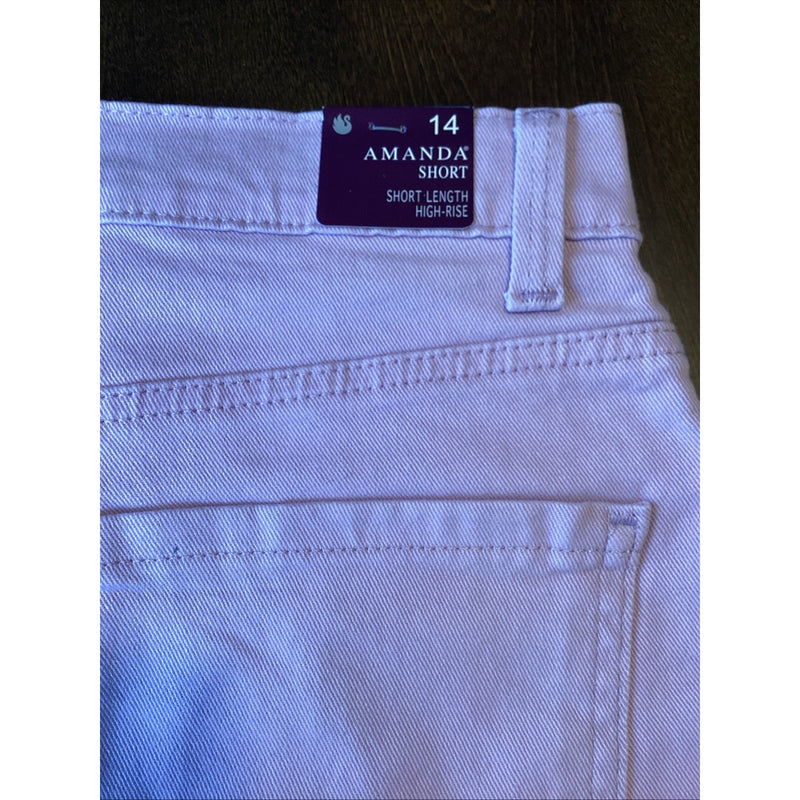 Gloria Vanderbilt Women's Amanda Shorts High Rise, Lavender Kiss, Size: 14