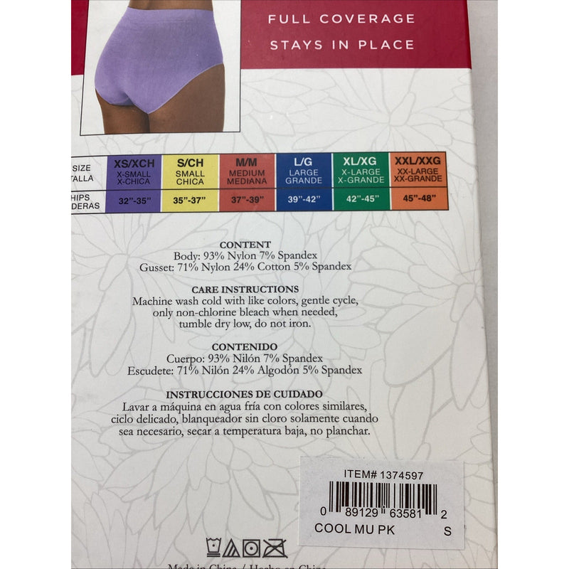 Carole Hochman Women's 5-Pack Silky Soft Seamless Brief, Multi, Size: Small