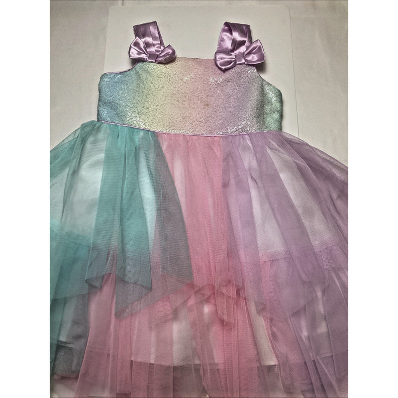 Jona Michelle Toddler Girl's Spring Dress, Pink Rainbow, Size: 3T, New w/o Tags