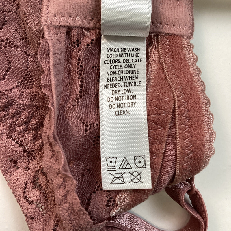 Felina Wireless Lace Bralette, Mauve/Pink, Large