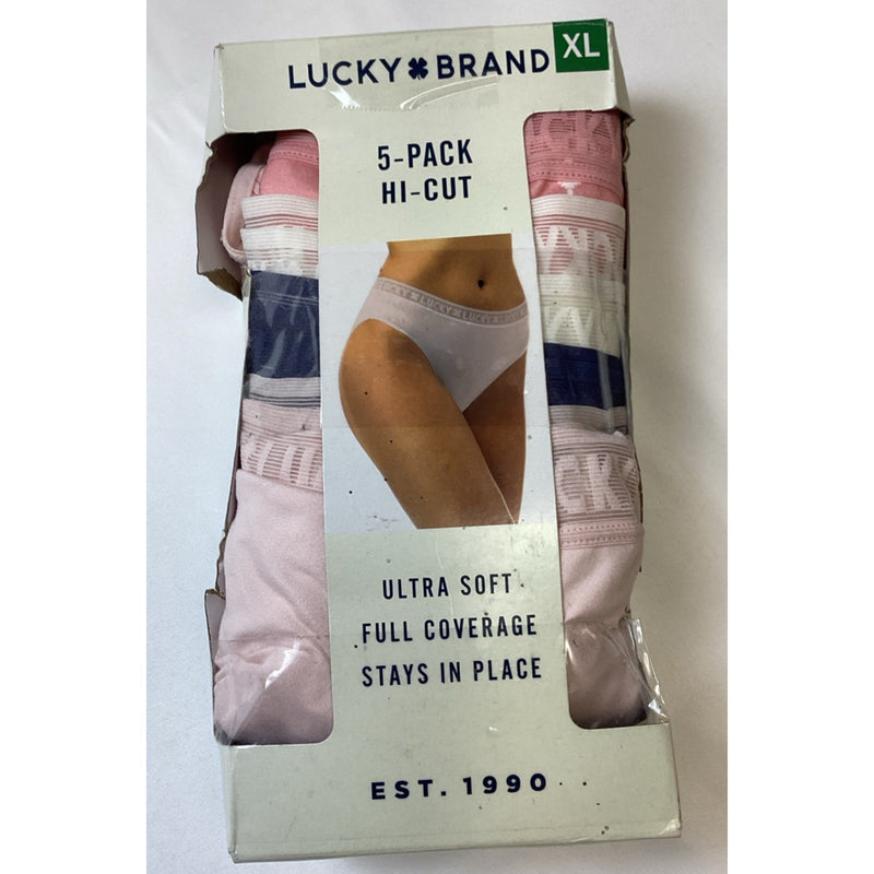 Lucky Brand Ladies' Hi Cut, 5-Pack Ultra Soft Panties, Size: XL - Damaged Box