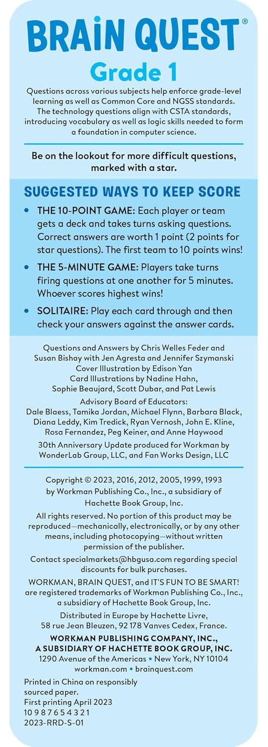 Brain Quest 1st Grade Smart Cards by Chris Welles Feder [Cards] - LV'S Global Media