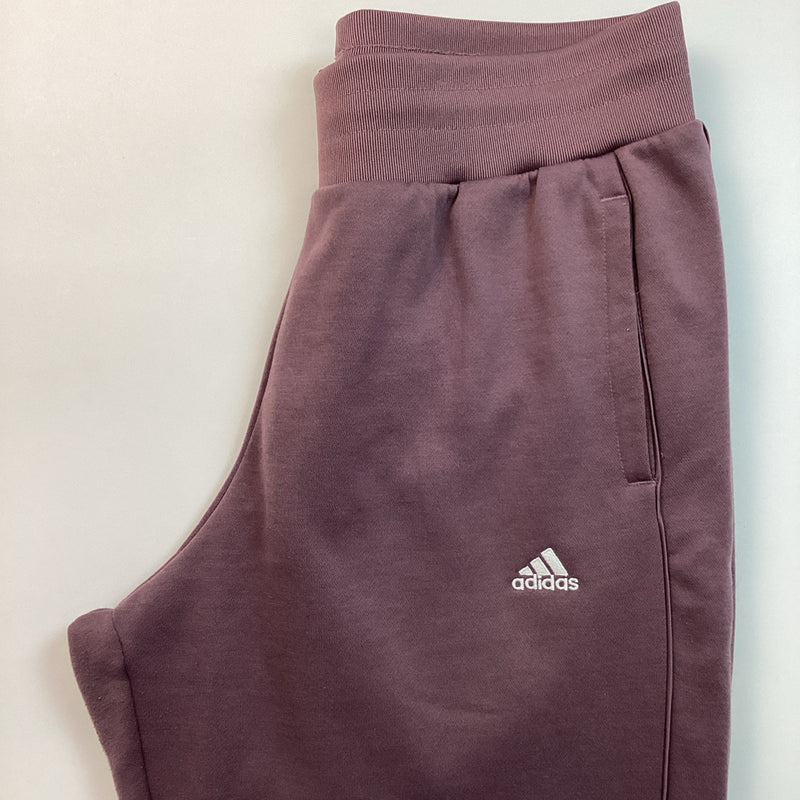 Adidas Ladies' Relaxed Fit Tapered Legs Fleece Pant - Purple (Shadow Fig) Size L