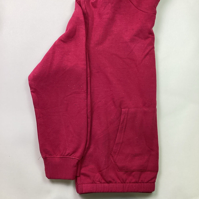 Mondetta Youth Girl's 2-Piece Hoodie & Jogger Set - Pink Sparkles, Size L 14/16