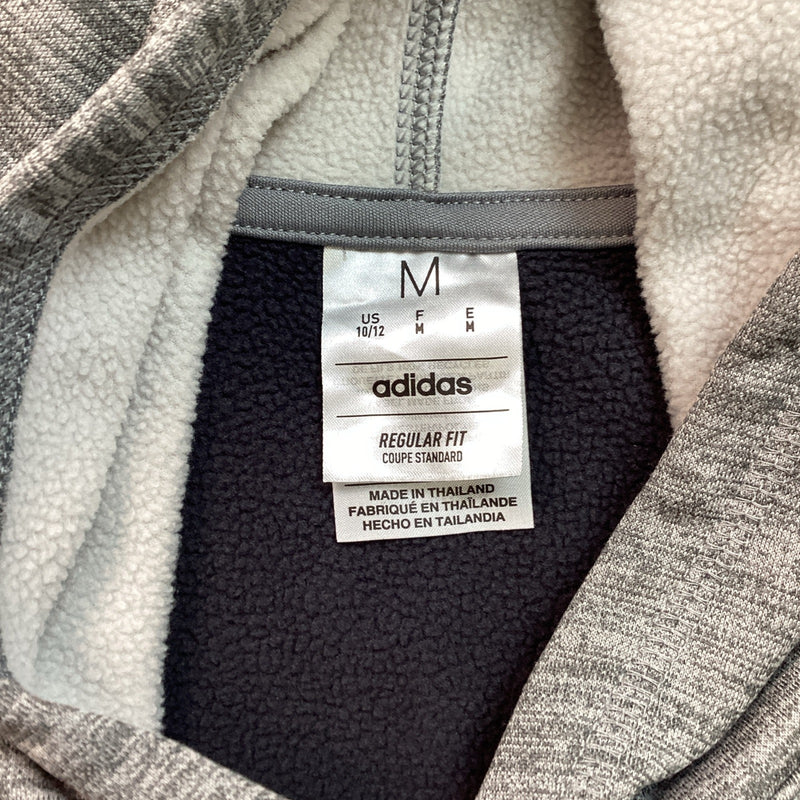 Adidas Boys Youth Pull-Over Hoodie, Black & Gray, Size: M 10/12
