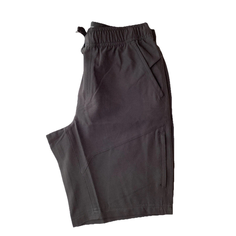 Gerry Men’s Pull On 4-Way Stretch Trail Shorts w/Zip Pockets, Black, Size: Small