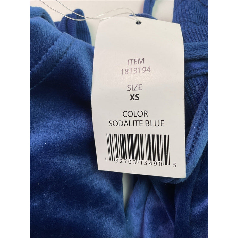 Felina Ladies 2-Piece Soft Luxe Velour Zip Hoodie & Jogger Set, Sodalite Blue XS
