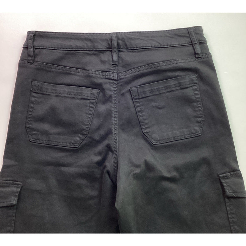Well Worn Ladies High-Rise Tencel Blend Cargo Pants, Black, Size 12/32 Inseam 31